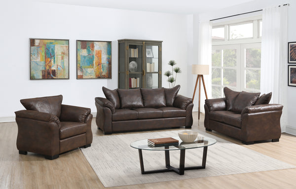 Corso 3pc Sofa Set in Brown