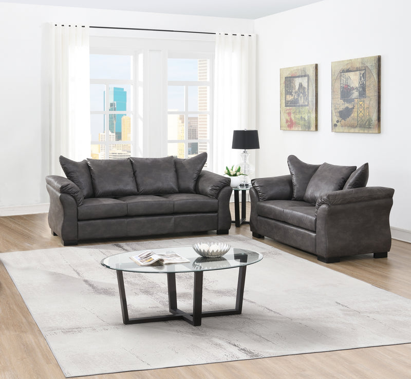 Corso 3pc Sofa Set in Charcoal