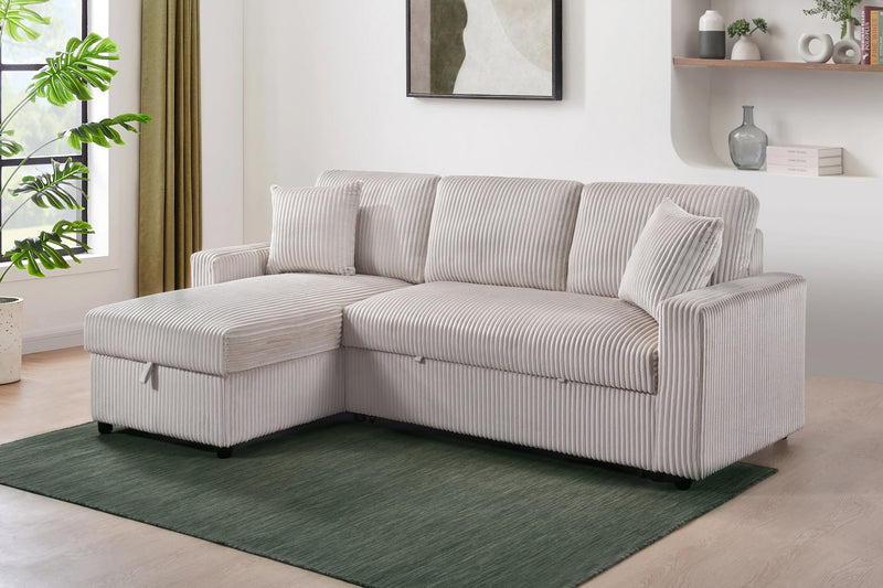 Brecker Sleeper Sectional in Beige