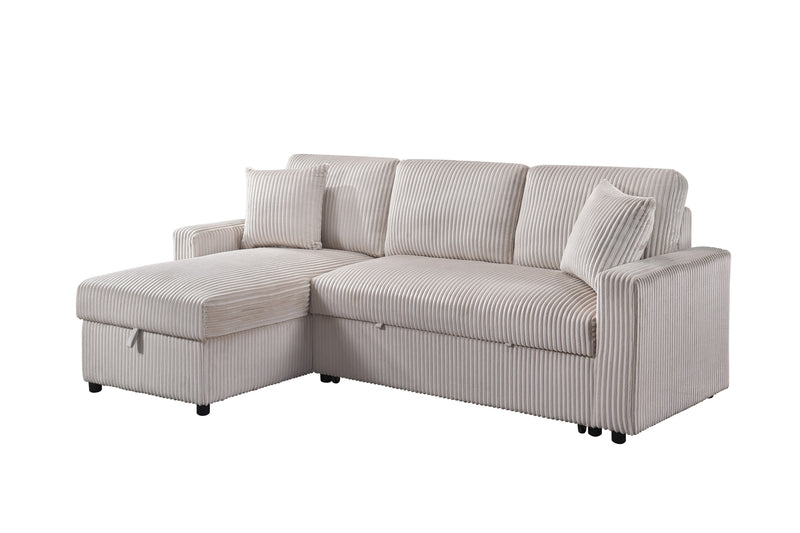 Brecker Sleeper Sectional in Beige