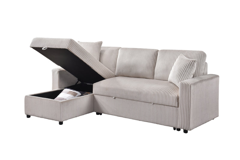 Brecker Sleeper Sectional in Beige