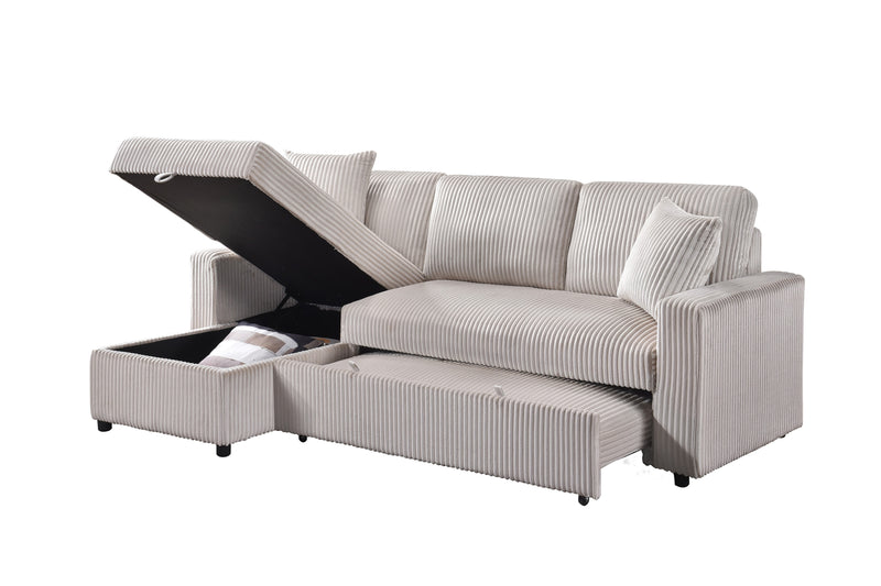 Brecker Sleeper Sectional in Beige