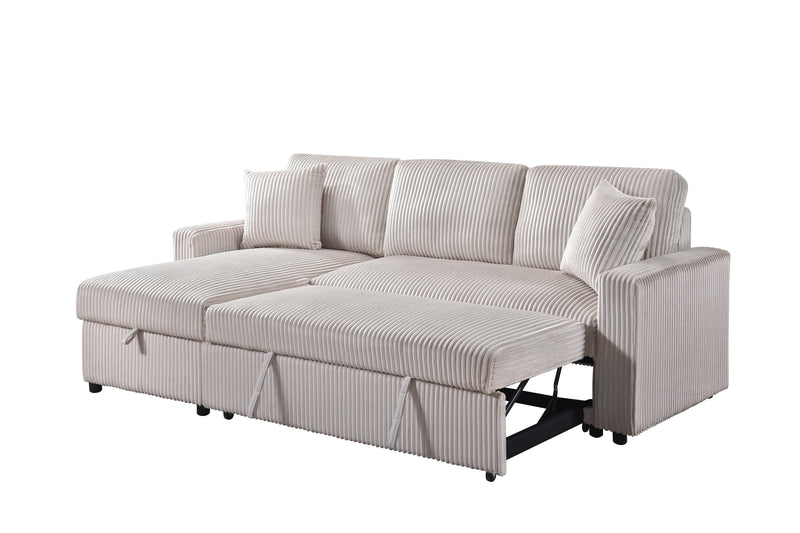 Brecker Sleeper Sectional in Beige