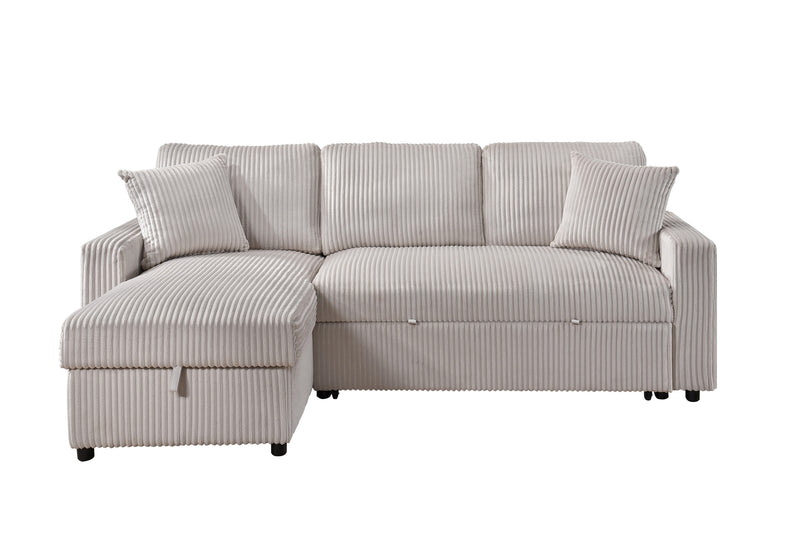 Brecker Sleeper Sectional in Beige