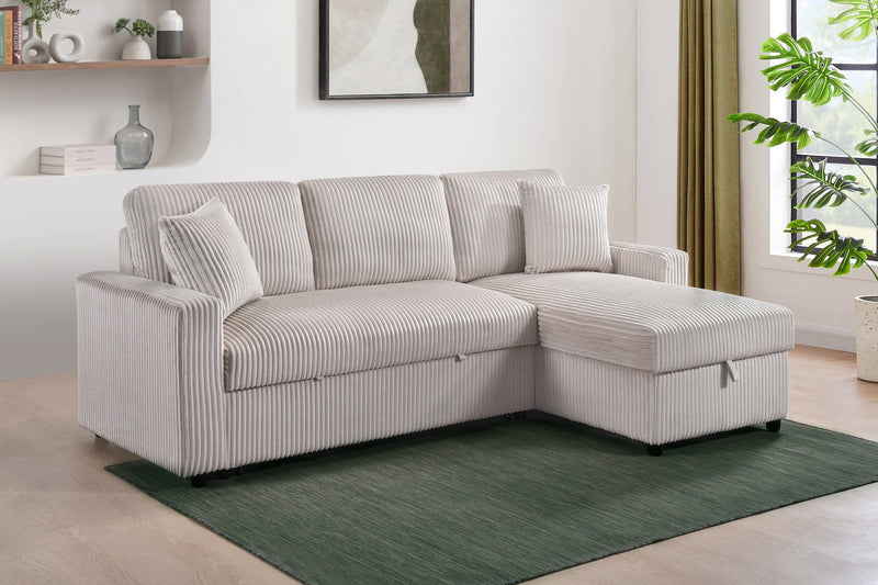 Brecker Sleeper Sectional in Beige