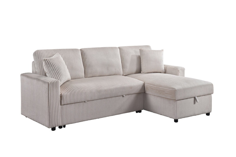 Brecker Sleeper Sectional in Beige