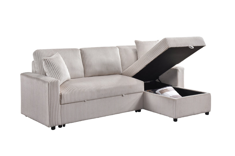 Brecker Sleeper Sectional in Beige