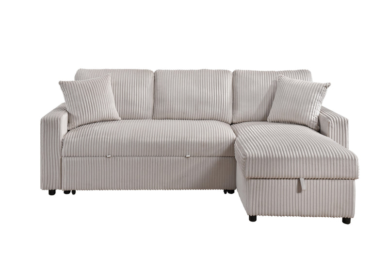 Brecker Sleeper Sectional in Beige