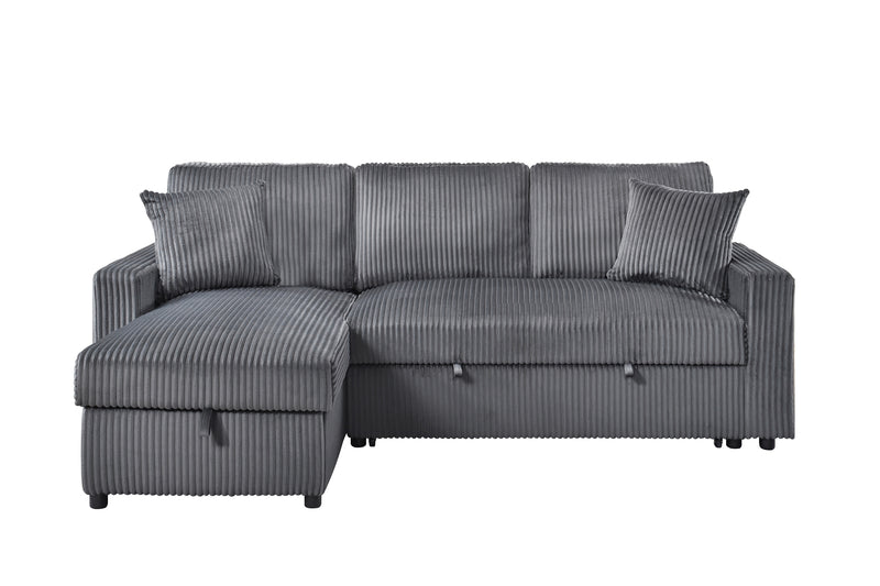 Brecker Sleeper Sectional in Grey