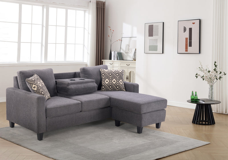 Matthias Reversible Sofa Chaise with Wireless Charging