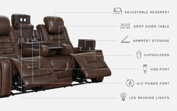 Game Zone Power Recliner Sofa & Loveseat