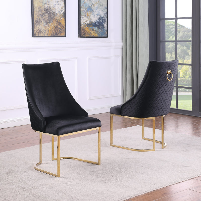 Vera Dining Chairs in Black, Set of 2