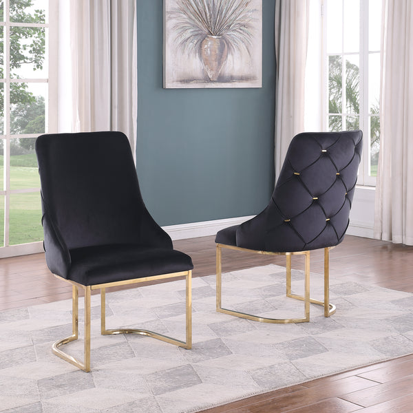 Zara Dining Chairs in Black, Set of 2