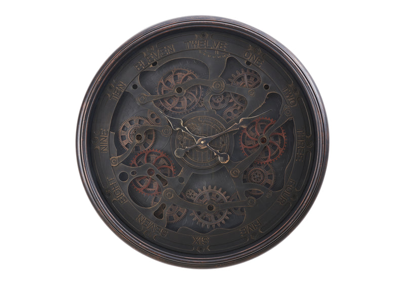 Black Gear Mech 30" Wall Clock - M9029