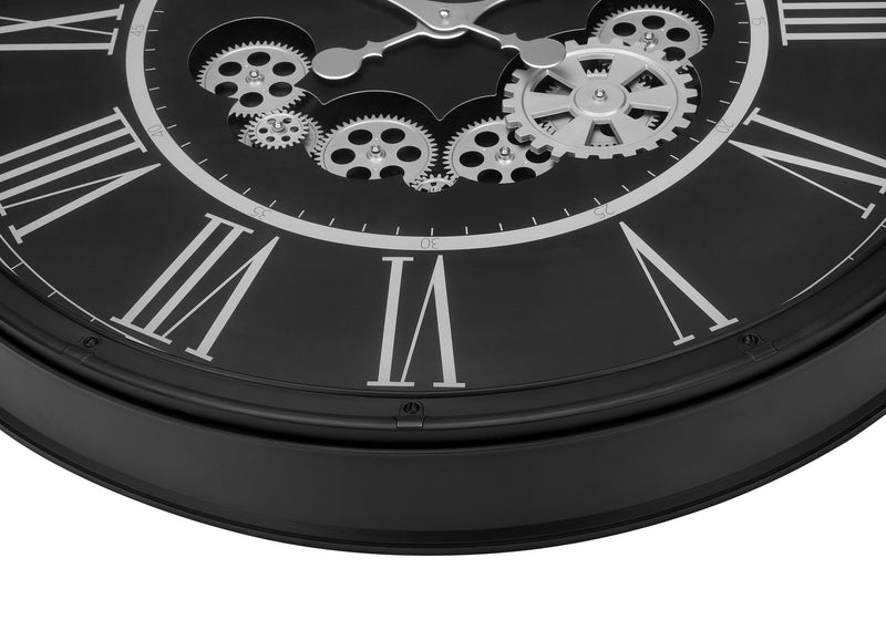 Black Gear Mech 30" Wall Clock - M9032