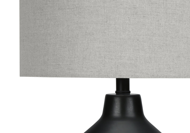 Black Concrete Table Lamp 24"H