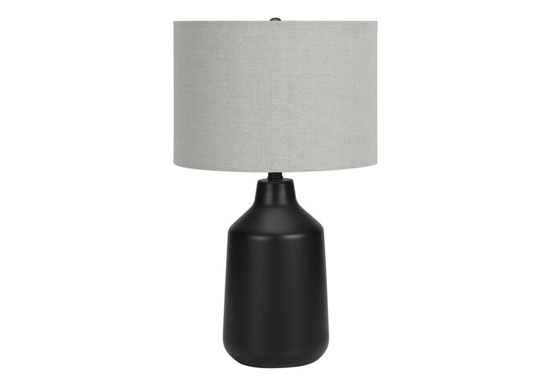 Black Concrete Table Lamp 24"H