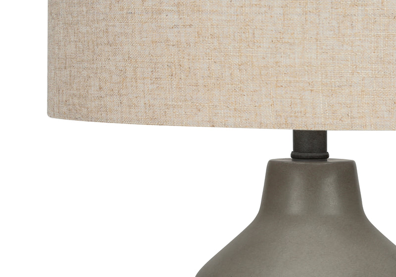 Grey Concrete Table Lamp 24"H