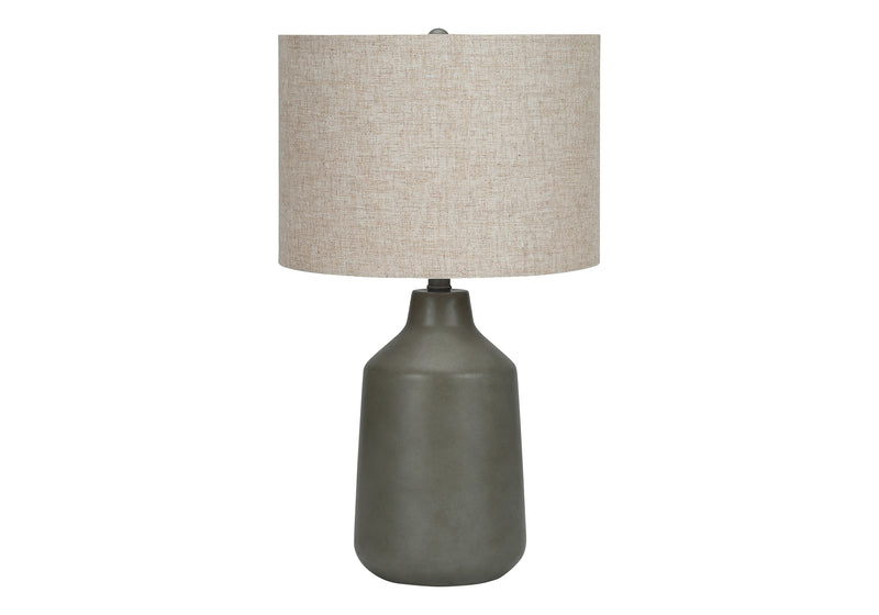 Grey Concrete Table Lamp 24"H