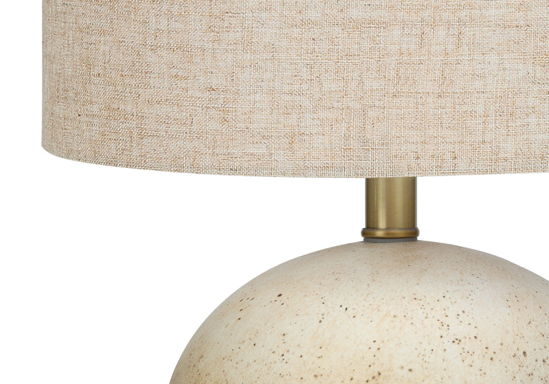 Beige Concrete Table Lamp 20"H