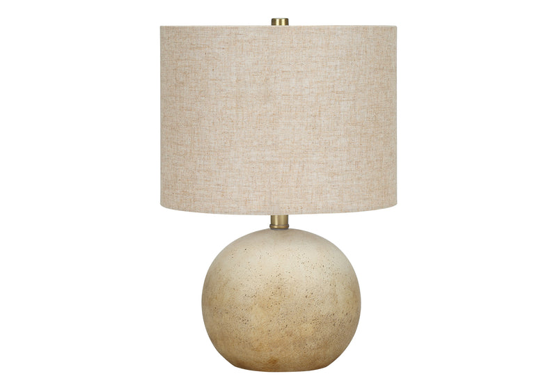 Beige Concrete Table Lamp 20"H