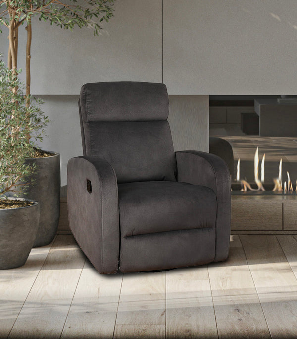 Charcoal Swivel Recliner - IF-6336