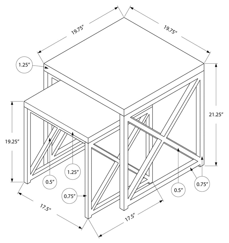 Nesting Tables, Set of 2 - M3025