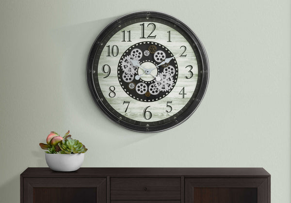 Brown Gear Mech 30" Wall Clock - M9030