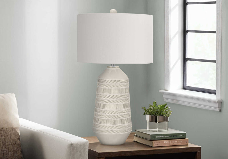 Cream Ceramic 33"H Table Lamp