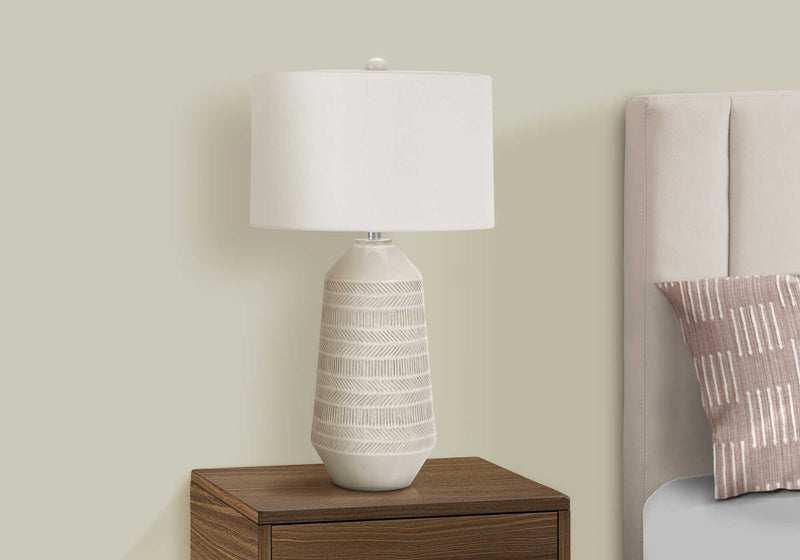 Cream Ceramic 33"H Table Lamp