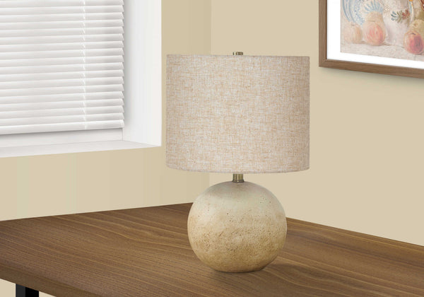 Beige Concrete Table Lamp 20"H