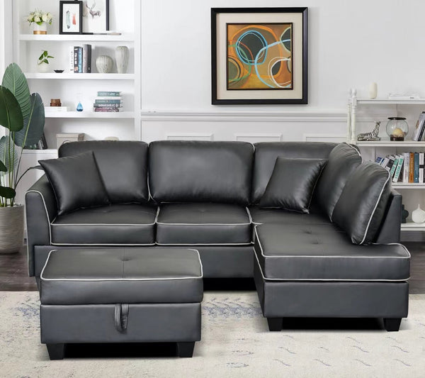 Jupiter Sectional in Black