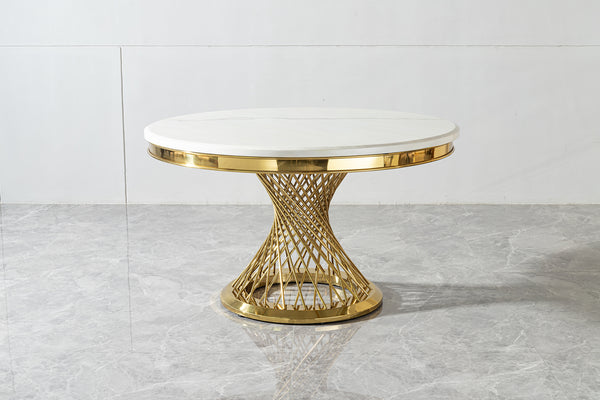 Kimona Dining Table in Gold