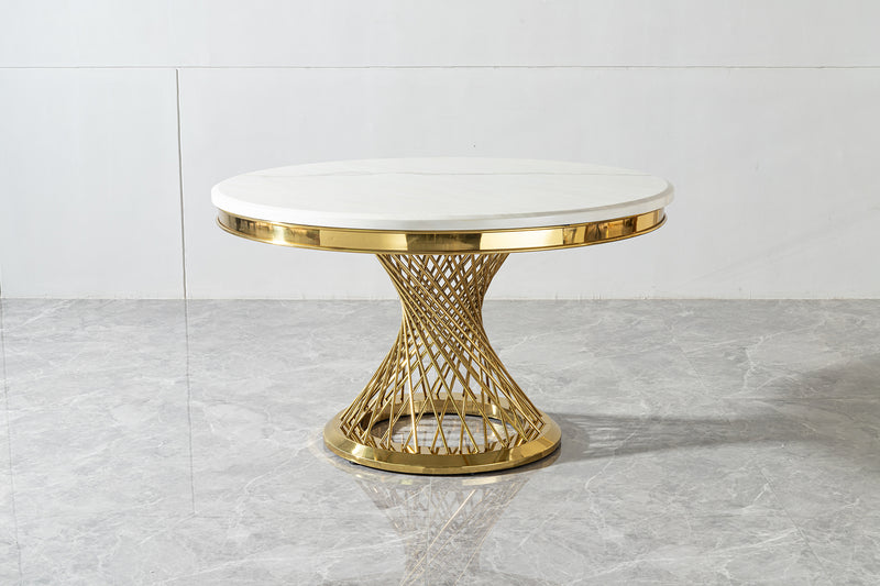 Kimona Dining Table in Gold