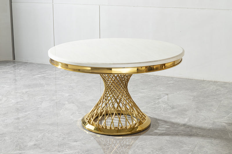 Kimona Dining Table in Gold