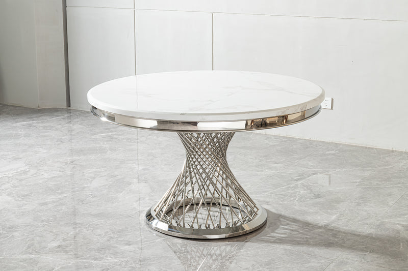 Kimona Dining Table in Silver