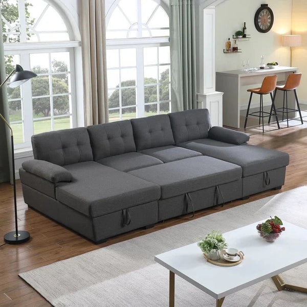 Kylie Sleeper Sectional with Dual Storage Chaise