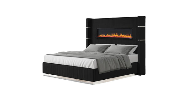 Lizelle Platform Bed with Fireplace