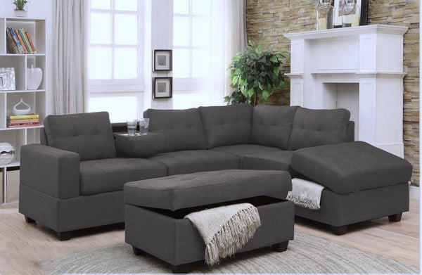 Madrid Sectional with Storage Ottoman