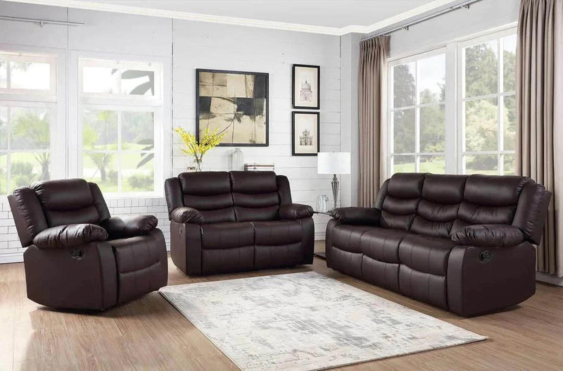 Rivaldo 3pc Manual Recliner Set in Brown