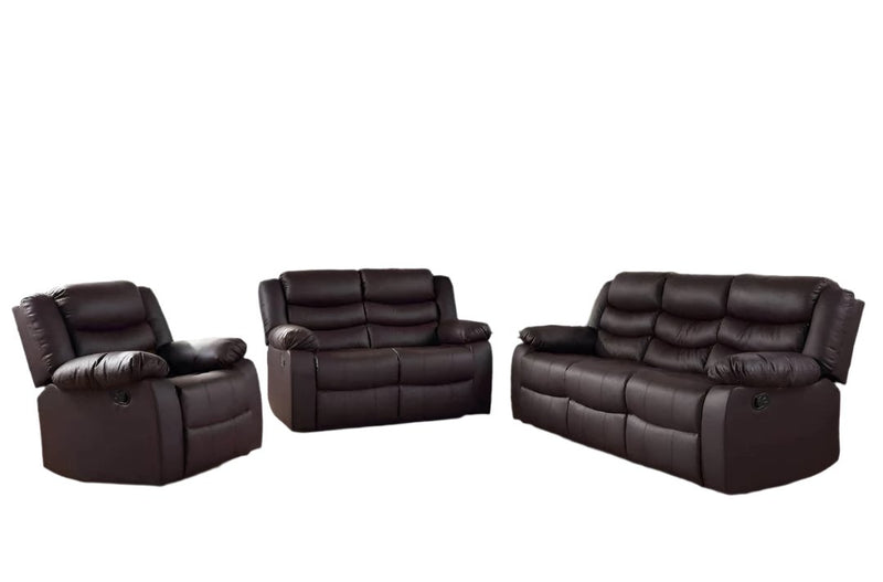 Rivaldo 3pc Manual Recliner Set in Brown