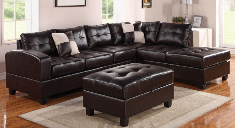 Walter Sectional with Storage Ottoman