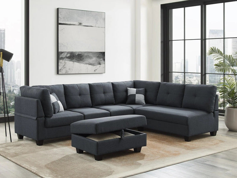 Simba Sectional with Storage Ottoman