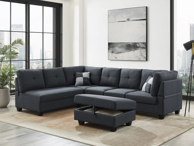 Simba Sectional with Storage Ottoman