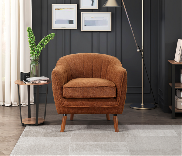 Cutler Accent Chair in Rust