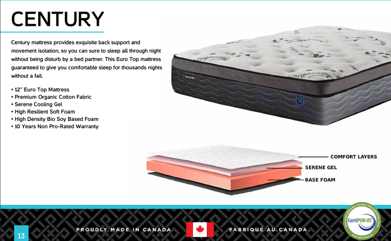 Century 12" Euro Top Mattress 🍁