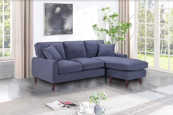 Mona Sectional with Reversible Chaise in Grey