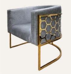 Alina Accent Chairs in Gold