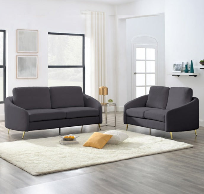 3pc Grey Boucle Sofa Set - T1312