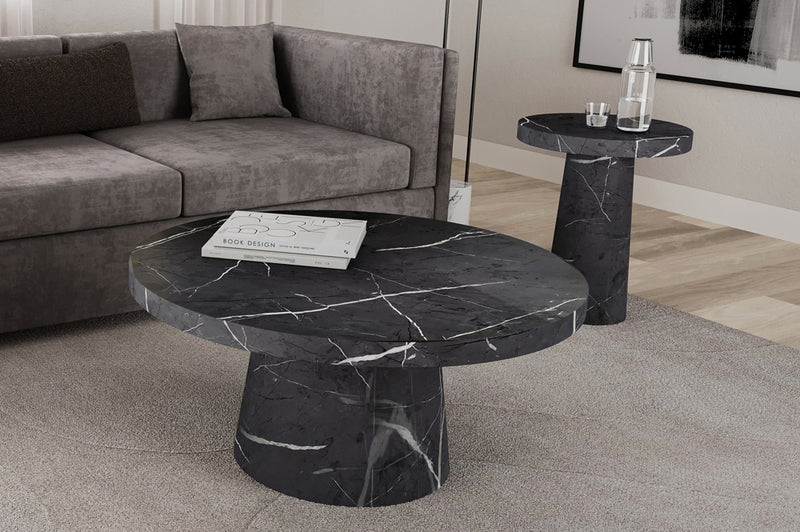 2pc Marble Coffee Table Set - T5348B